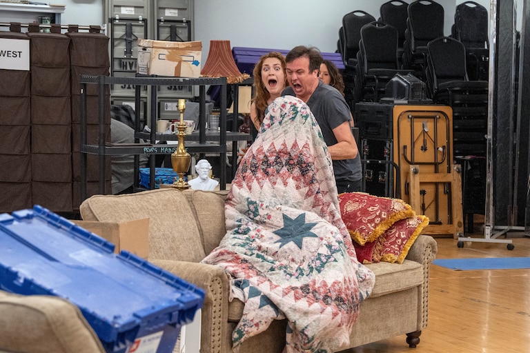 The cast of Olney Theatre’s latest show, the Tony-winning play “Appropriate,” rehearses before opening this weekend.