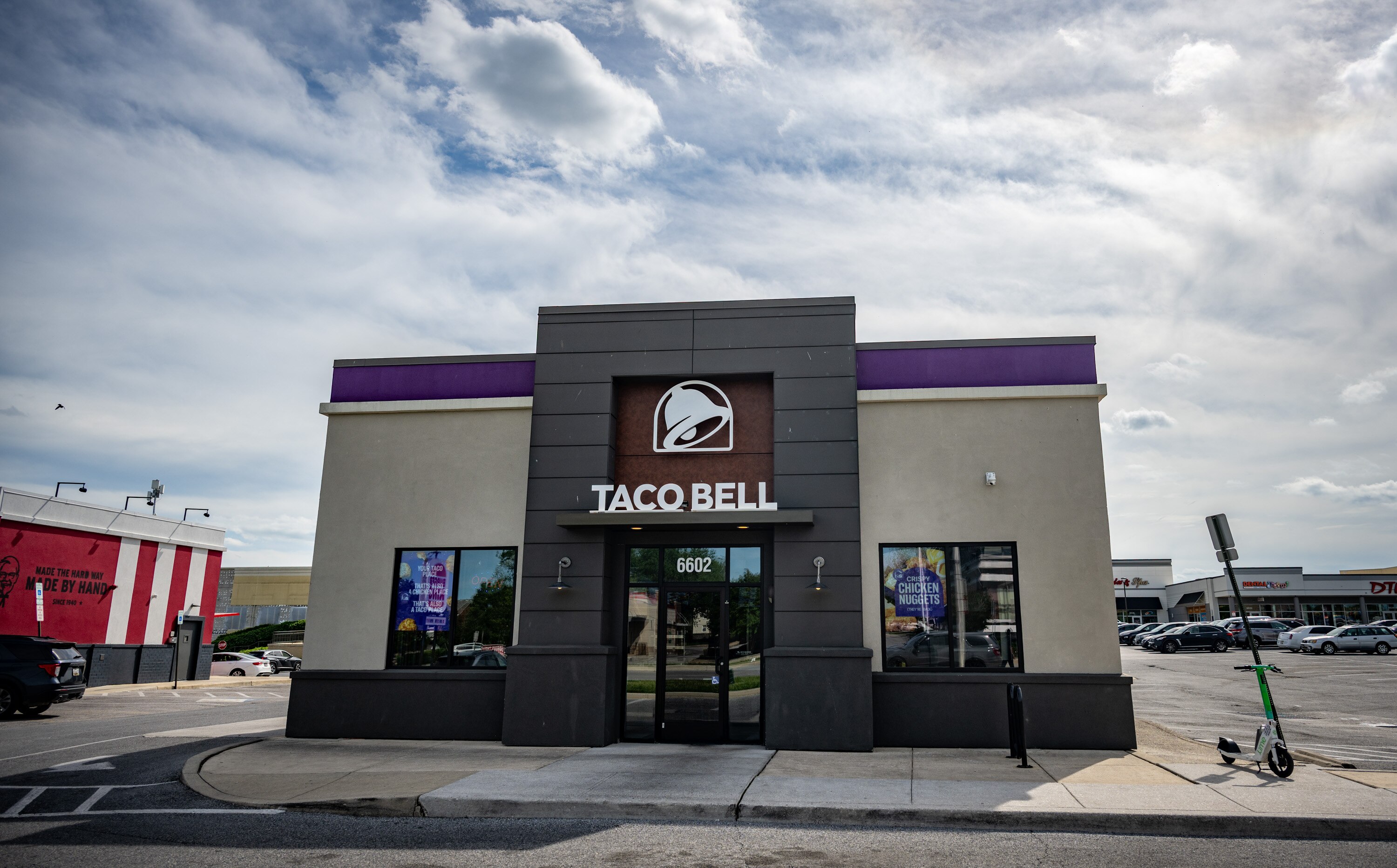 A Taco Bell location on Reisterstown Road in Baltimore on Wednesday, May 7, 2025. O'Brian Lynch of Frederick recently filed a lawsuit in Baltimore Circuit Court against Taco Bell. An employee, Dayquan Harding, 29, of Southwest Baltimore, pleaded guilty in 2023 to first-degree assault and related crimes for pulling a gun on him at the location on Reisterstown Road on Aug. 8, 2022, and was sentenced to seven years in prison.