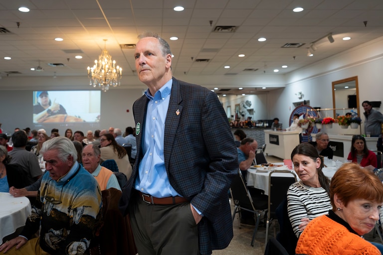 Republican candidate for Baltimore County Executive Pat Dyer attends a fundraiser for Paws4Vets Foundation.
