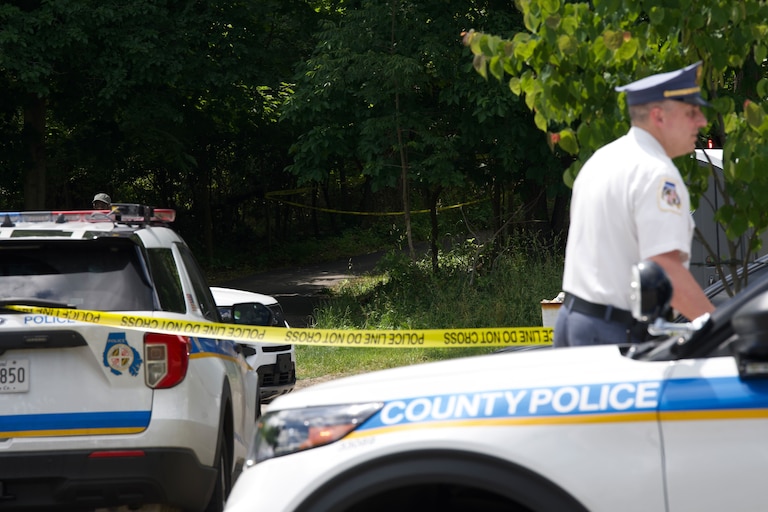 Baltimore County Police officers responded to a shooting in the 900 block of Milford Mill Road in Pikesville on Sunday, June 7, 2026.