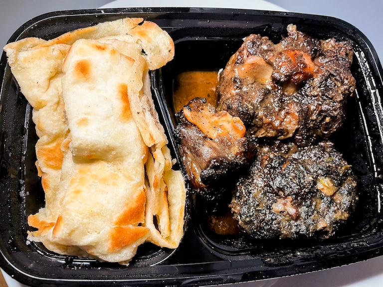 Mark of a good meal: I'm still thinking about these oxtails and roti from Blacksauce Kitchen months after the fact.