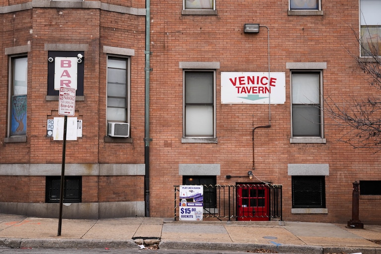 Exterior of Venice Tavern in the Highlandtown neighborhood of Baltimore, Md. on Monday, February 3, 2025.