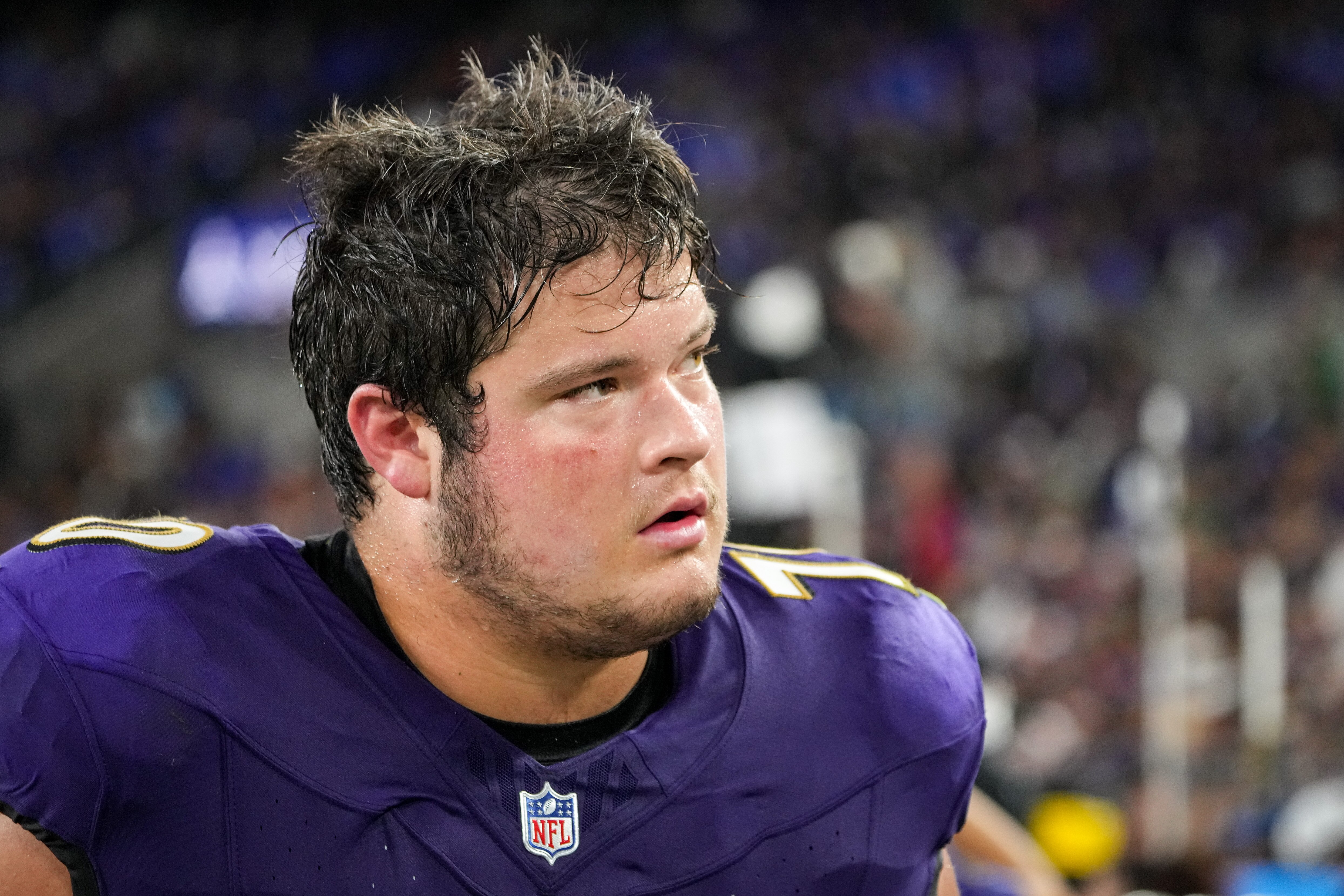 Ravens rookie offensive tackle Roger Rosengarten held his own against Raiders star Maxx Crosby and could be in line to make his first start.