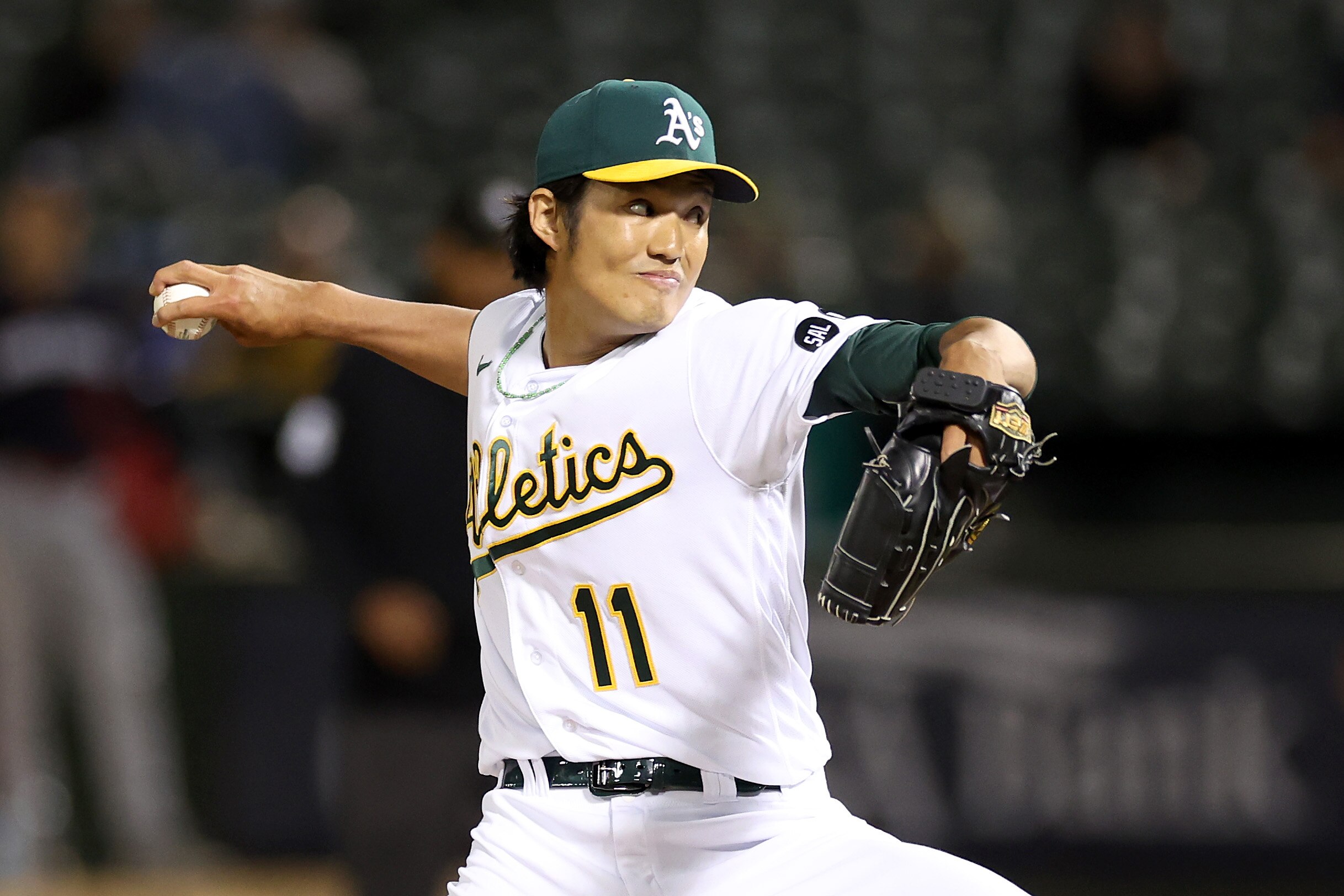 Shintaro Fujinami was 5-8 with an 8.57 ERA in 49 1/3 innings with the Athletics this season.