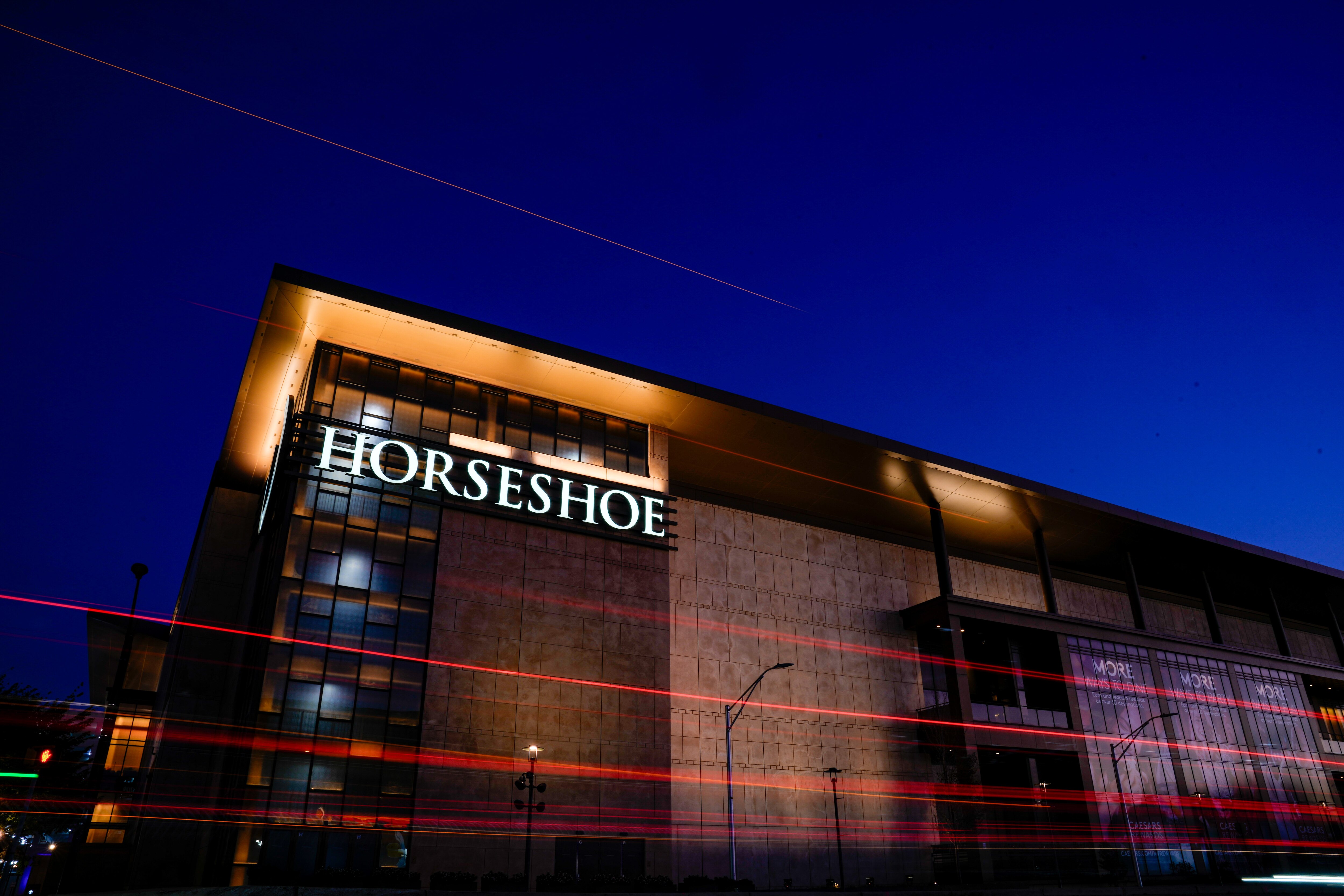 Cars drive past Horseshoe Casino on Russell Street in South Baltimore on Thursday, October 17, 2024.