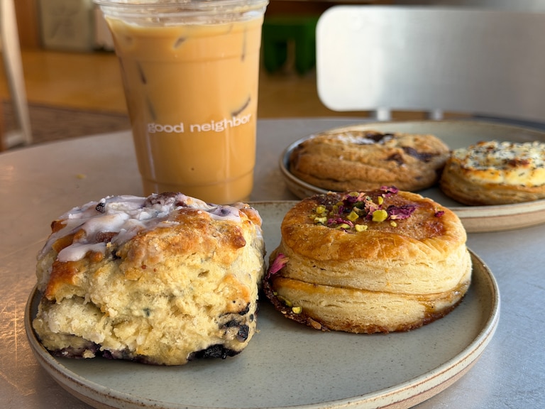 Carpet Cafe by Good Neighbor sells pastries baked by local favorite Crust by Mack.