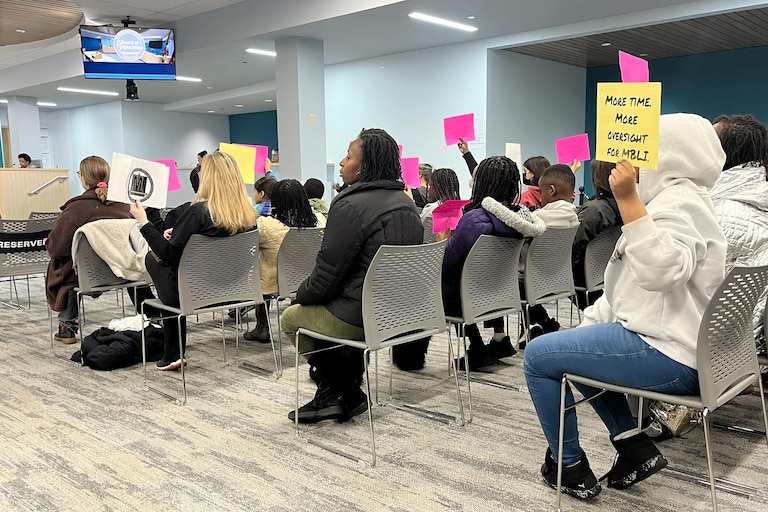 FEBRUARY 19, 2026 - MECCA Business Learning Institute families attended Thursday’s school board meeting in Rockvile to try and convince district leaders to keep their school open.