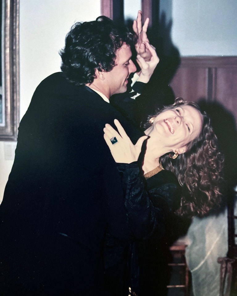 Claudia Bismark and her husband Wade Wilson dancing at party for a museum donor in Great Falls VA in 1996.