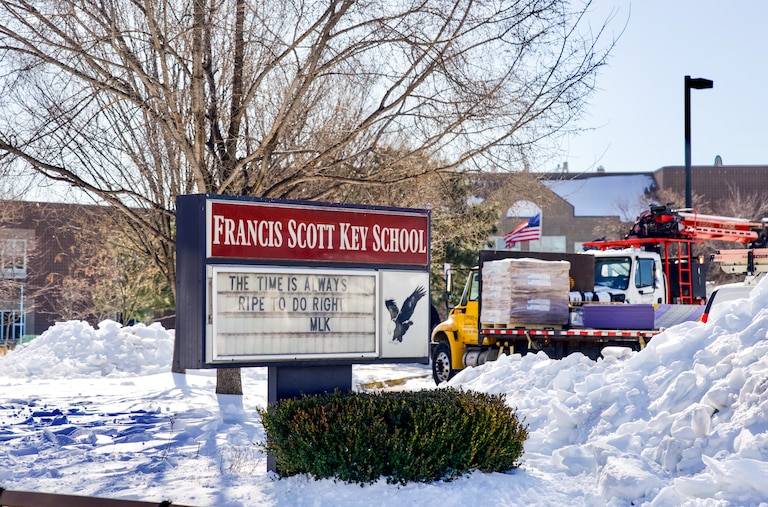Francis Scott Key Elementary/Middle School students have been moved after mold was discovered in the walls of the school.