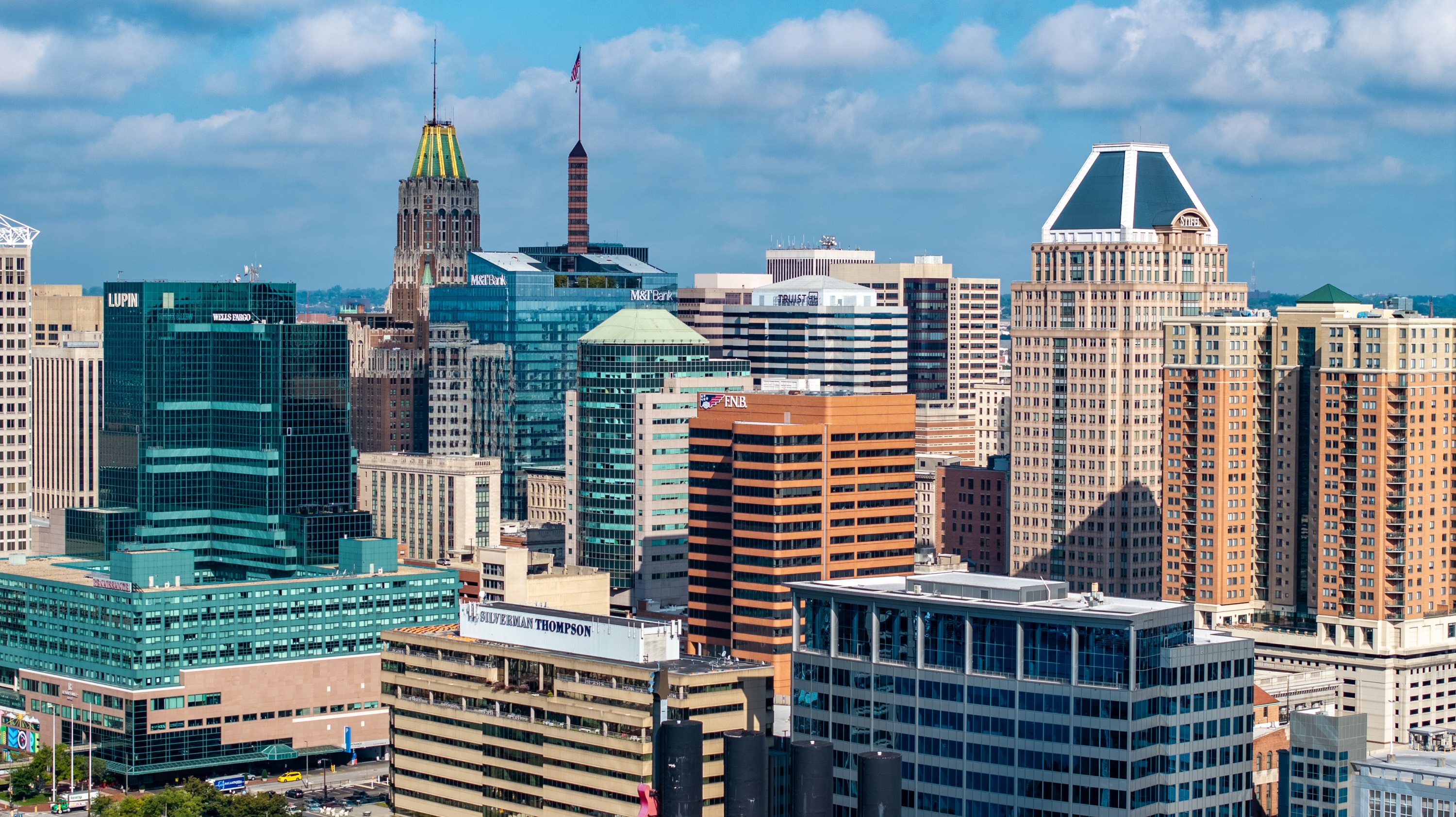 High-rise buildings in downtown Baltimore.