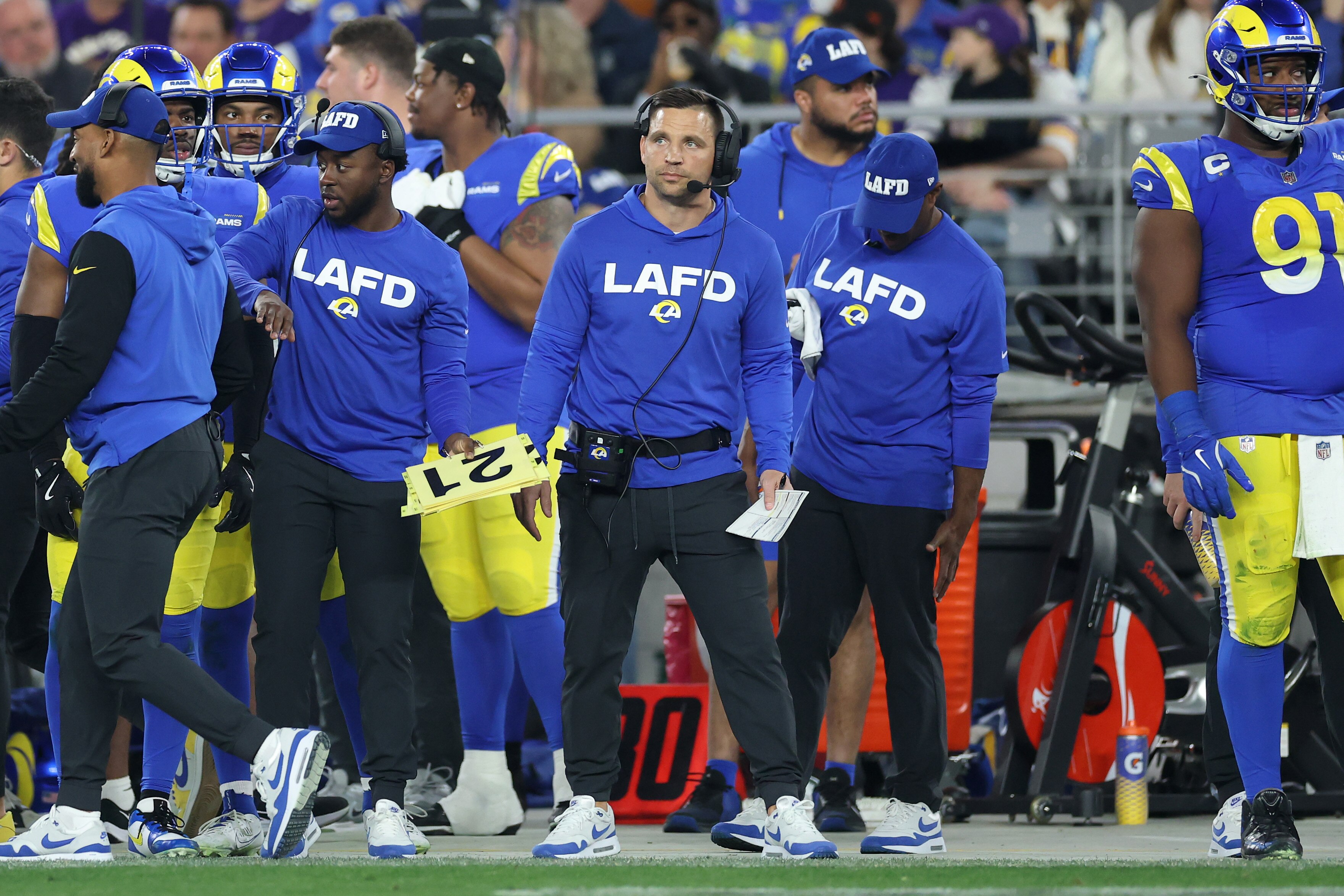 Defensive coordinator Chris Shula and the Rams remained alive in the playoffs with their overtime victory at Chicago on Sunday night.