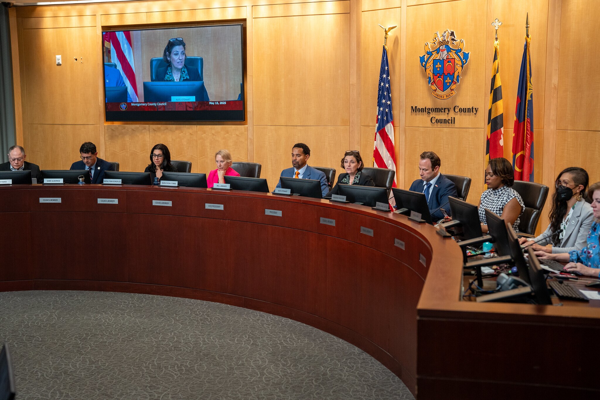 The Montgomery County Council in June 2025.