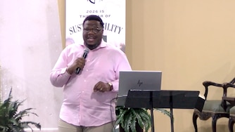 Rashad Singletary, the head pastor at Mt. Olive Baptist Church of Turner Station, giving a sermon on Tuesday, March 31, 2026.