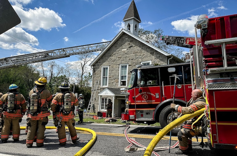 Baltimore County Fire officials said Monday they’d brought under control a blaze that consumed the first and second floors of the historic Mt. Gilboa African Methodist church in Catonsville.