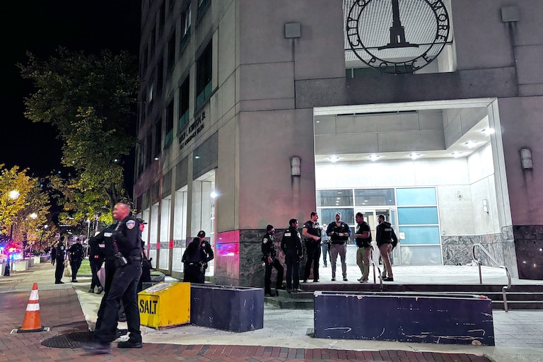 THURSDAY, OCTOBER 23, 2026 - Two people are facing charges after a planned demonstration outside Baltimore Police headquarters Thursday night escalated, police said.
