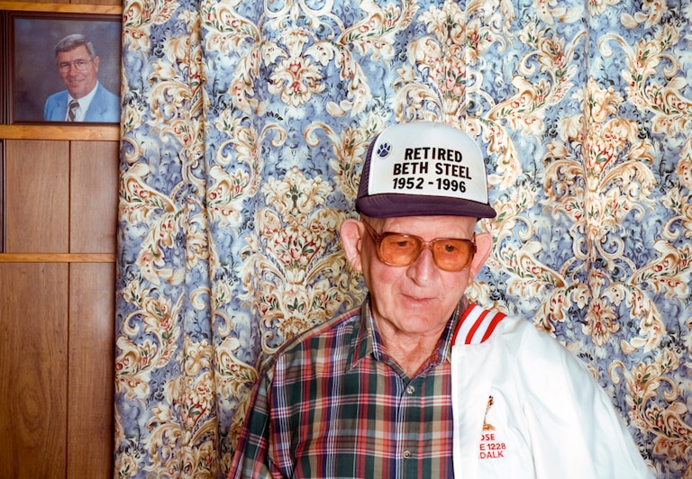 Baltimore photographer Joseph Giordano described this image of a retired Bethlehem Steel worker as “one of my best portraits.”