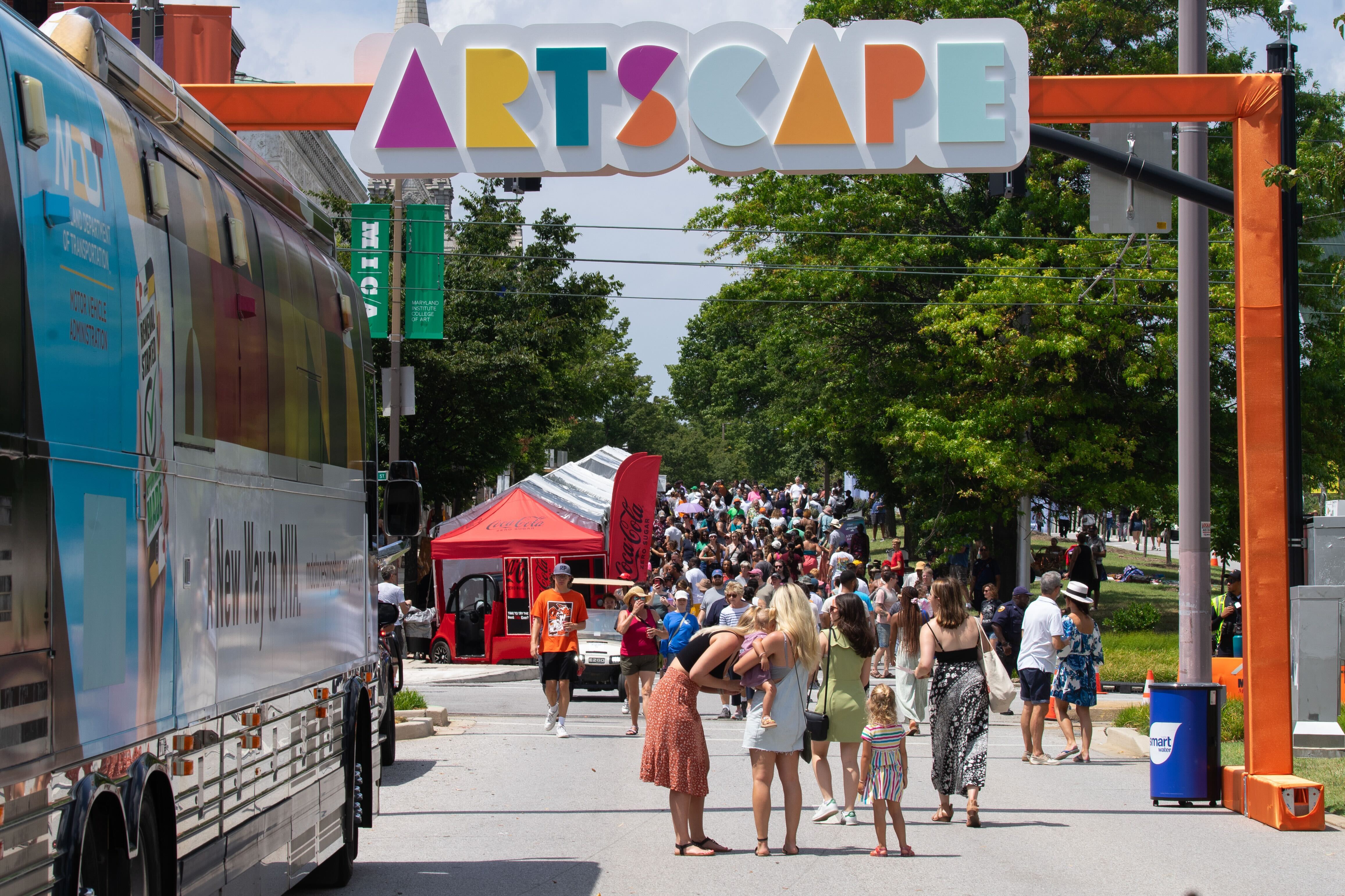 Temperatures in the 90s didn't deter crowds at ArtScape, Saturday, Aug. 3, 2024. Thunderstorms washed out the festival's scheduled concerts on Friday night.