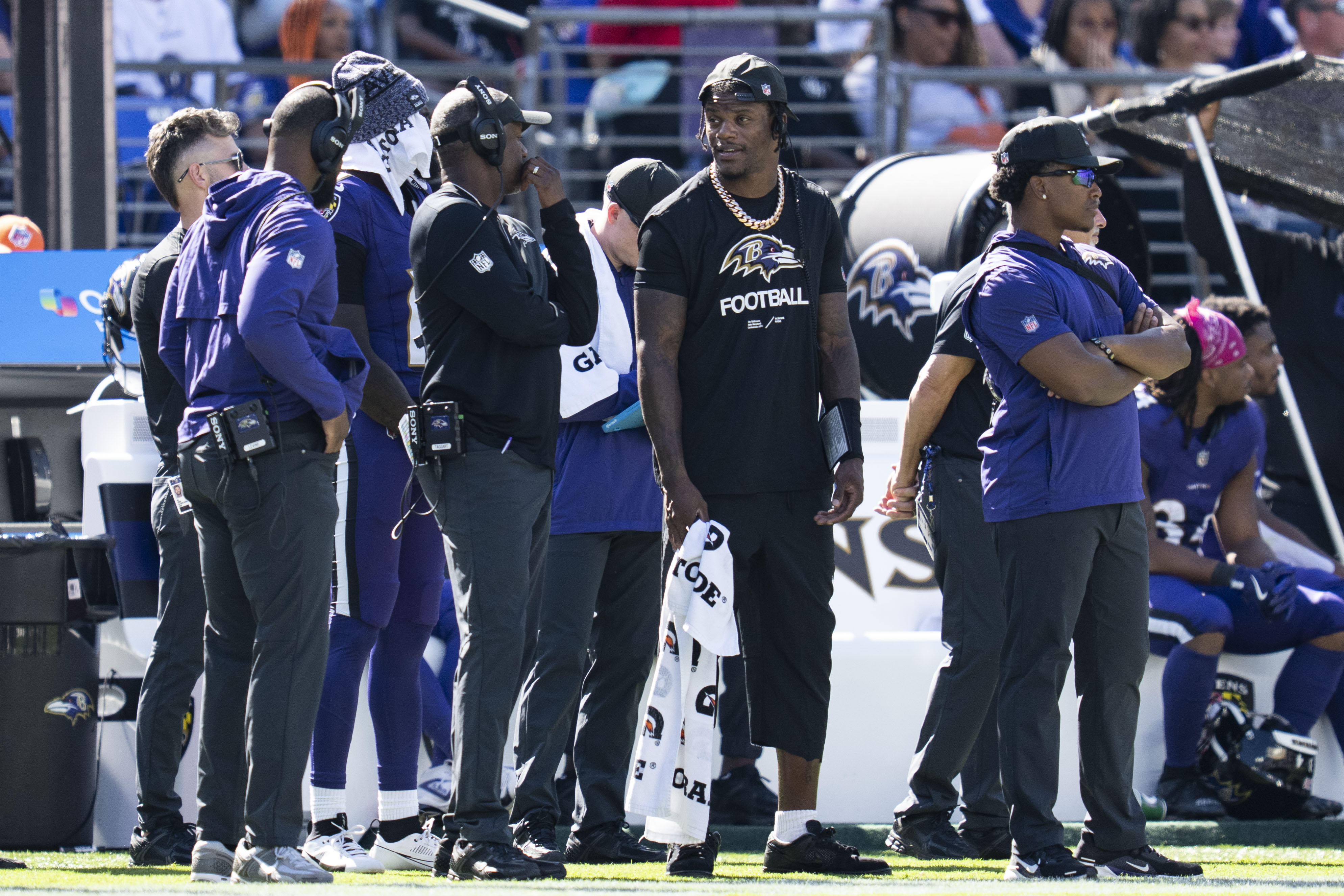 The Ravens are hopeful quarterback Lamar Jackson, who has been sidelined by a hamstring injury, will be available after their bye week.

