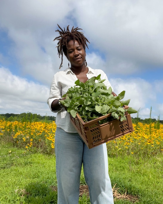 Alvina Sutherland runs Root Down Cleansing out of The Urban Farm Incubator at Watkins Regional Park in Upper Marlboro.