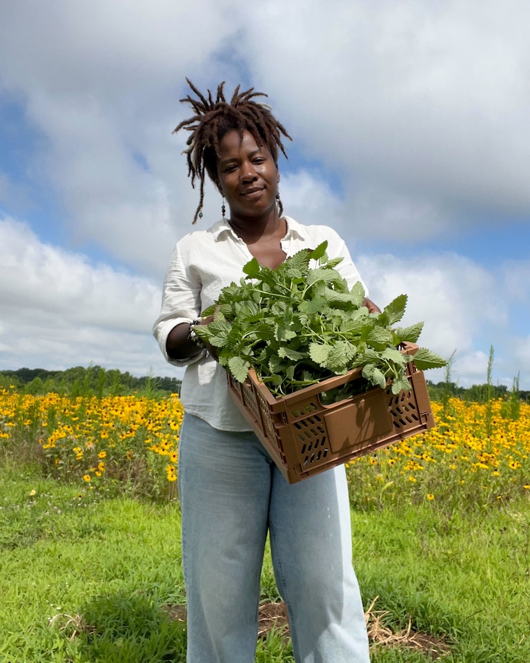 Alvina Sutherland runs Root Down Cleansing out of The Urban Farm Incubator at Watkins Regional Park in Upper Marlboro.