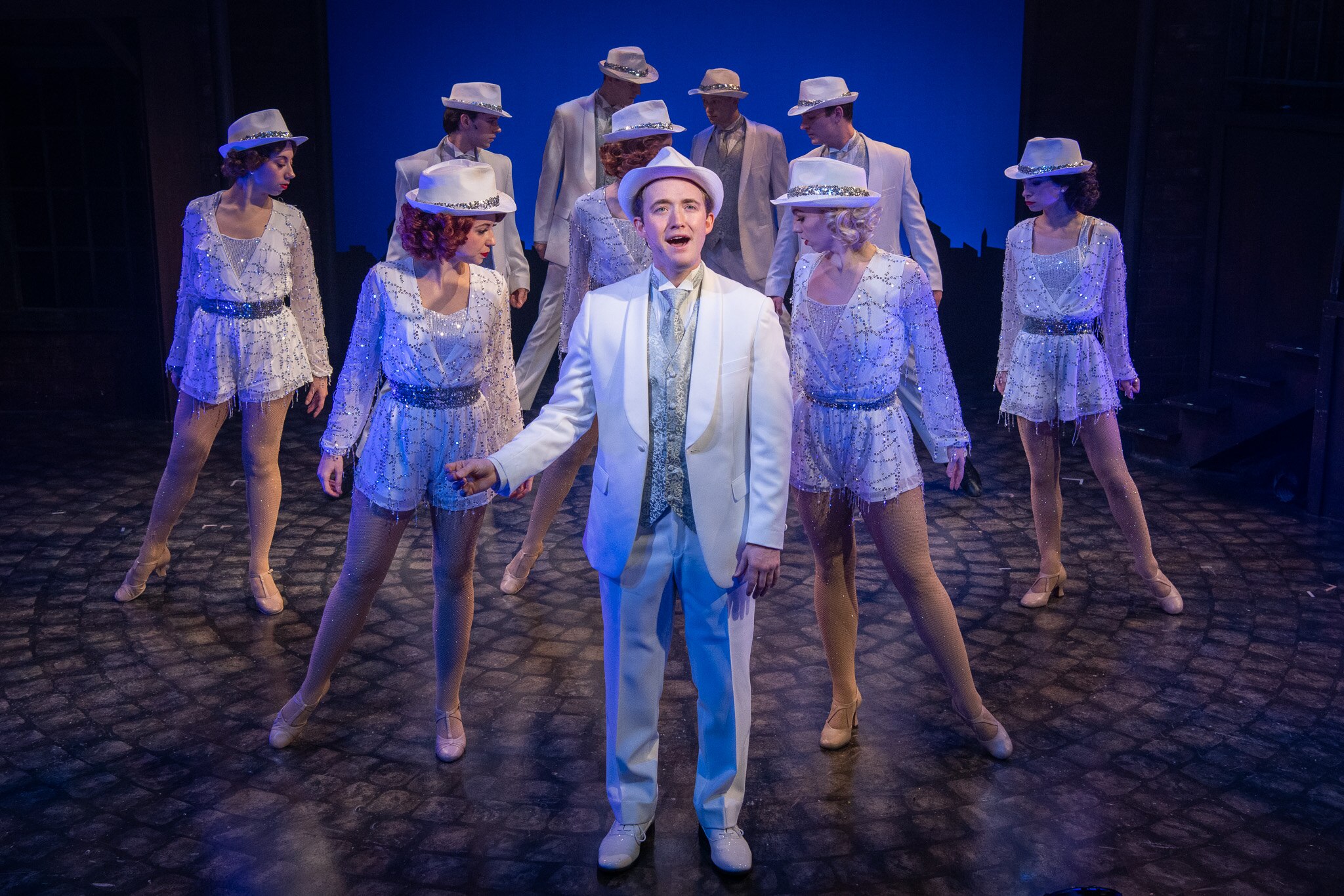 Patrick Byrnes performs as as Bob Wallace in the Maryland Classic Theatre production of "White Christmas" premiering Nov. 29, 2024.