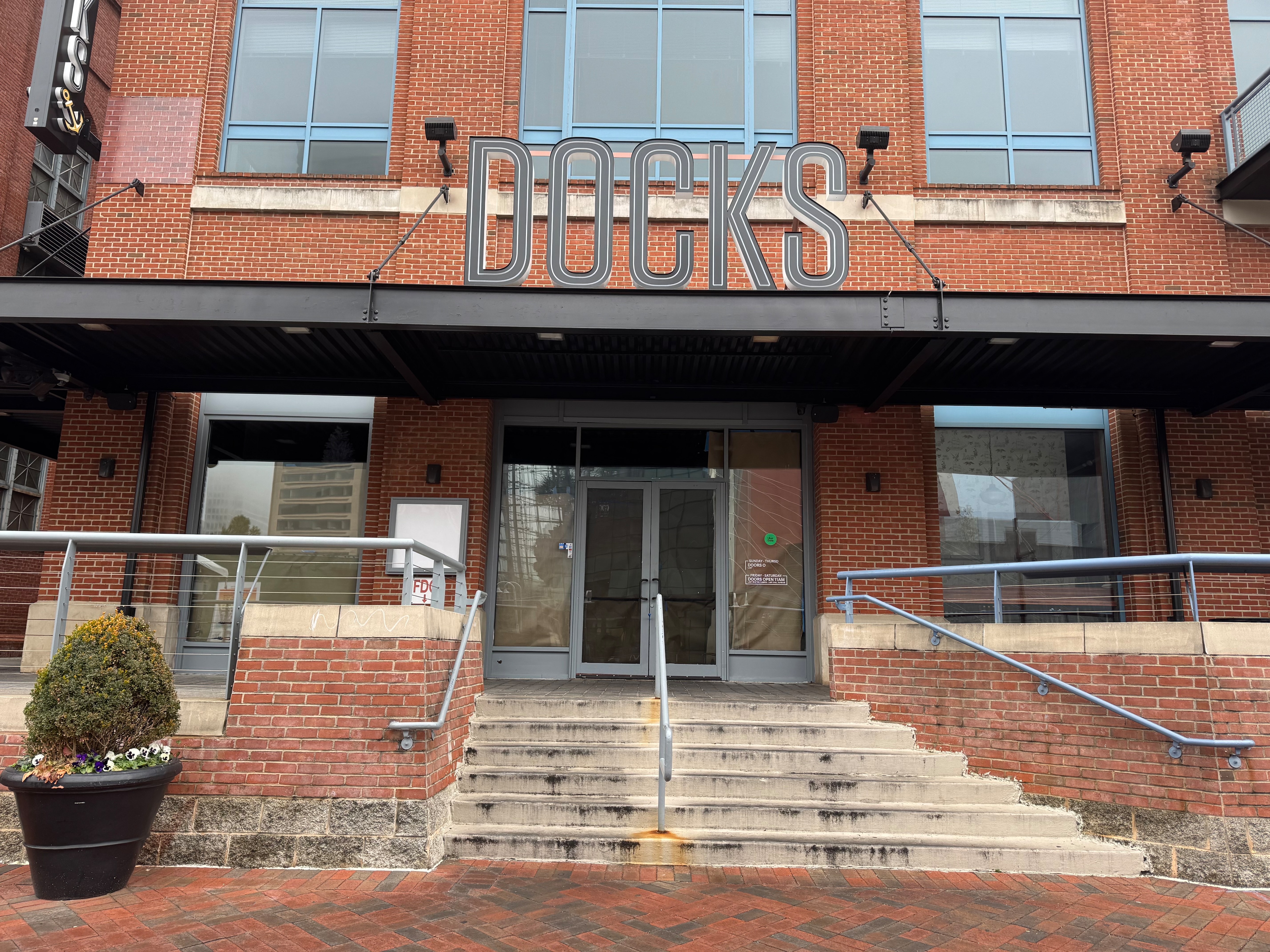 The restaurant in Baltimore's Power Plant appeared to have shuttered Tuesday.