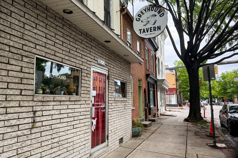 The now-closed Greyhound Tavern at 1822 Fleet Street in Baltimore.