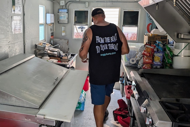 Toby Denues launches the Soggy Bunz food boat this summer, after starting with a more traditional food trailer.