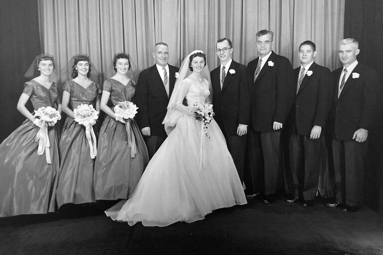 John and Eileen O'Hagan's wedding day in 1959.