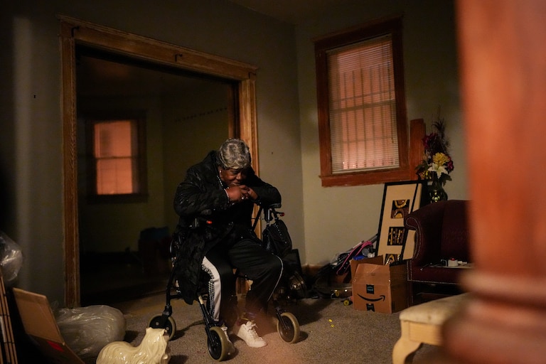Bonita Anderson is interviewed inside her home in Baltimore, Md. on Wednesday, December 11, 2024. Anderson is one of many Baltimore residents at risk of losing their homes due to tax sale because of city errors.