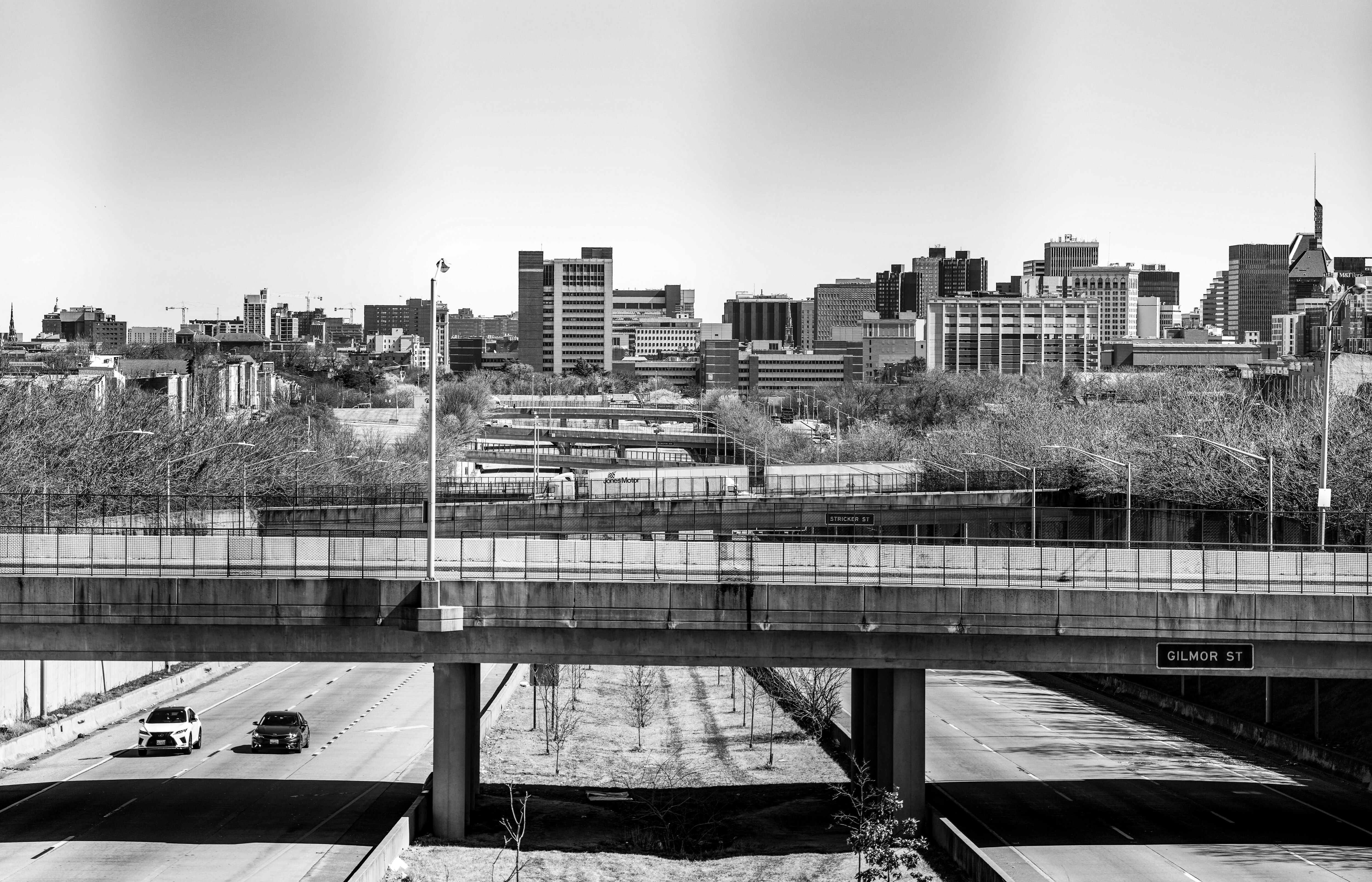 Cars travel down U.S. Route 40 in Baltimore, Wednesday, March 8, 2023. 