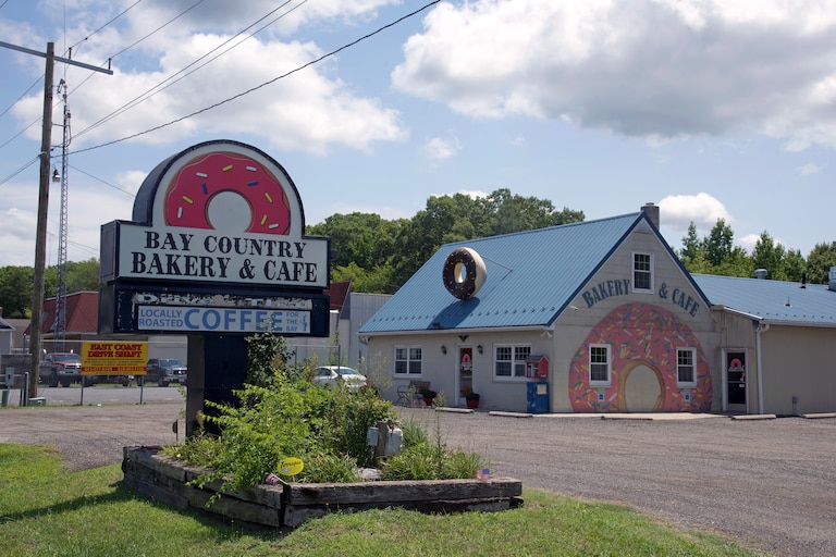 Bay Country Bakery is located on Route 50 east of downtown Cambridge.