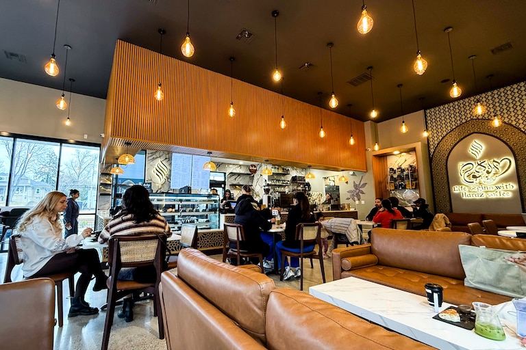 Haraz Coffee House’s new location in Perry Hall marks the Michigan-based chains first foray into Maryland. On the menu are a variety of coffee and espresso drinks as well as pastries like the Dubai chocolate-inspired mosaic cake.