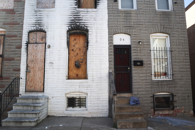A vacant property in Baltimore City.