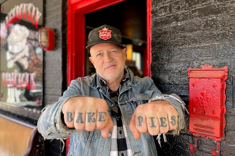 Rodney Henry, owner of Dangerously Delicious Pies, who is closing his Hampden shop.