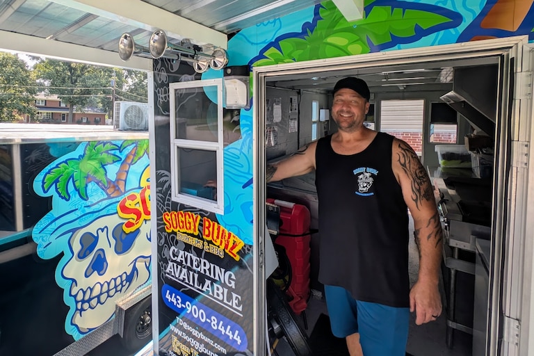 Toby Denues launches the Soggy Bunz food boat this summer, after starting with a more traditional food trailer.