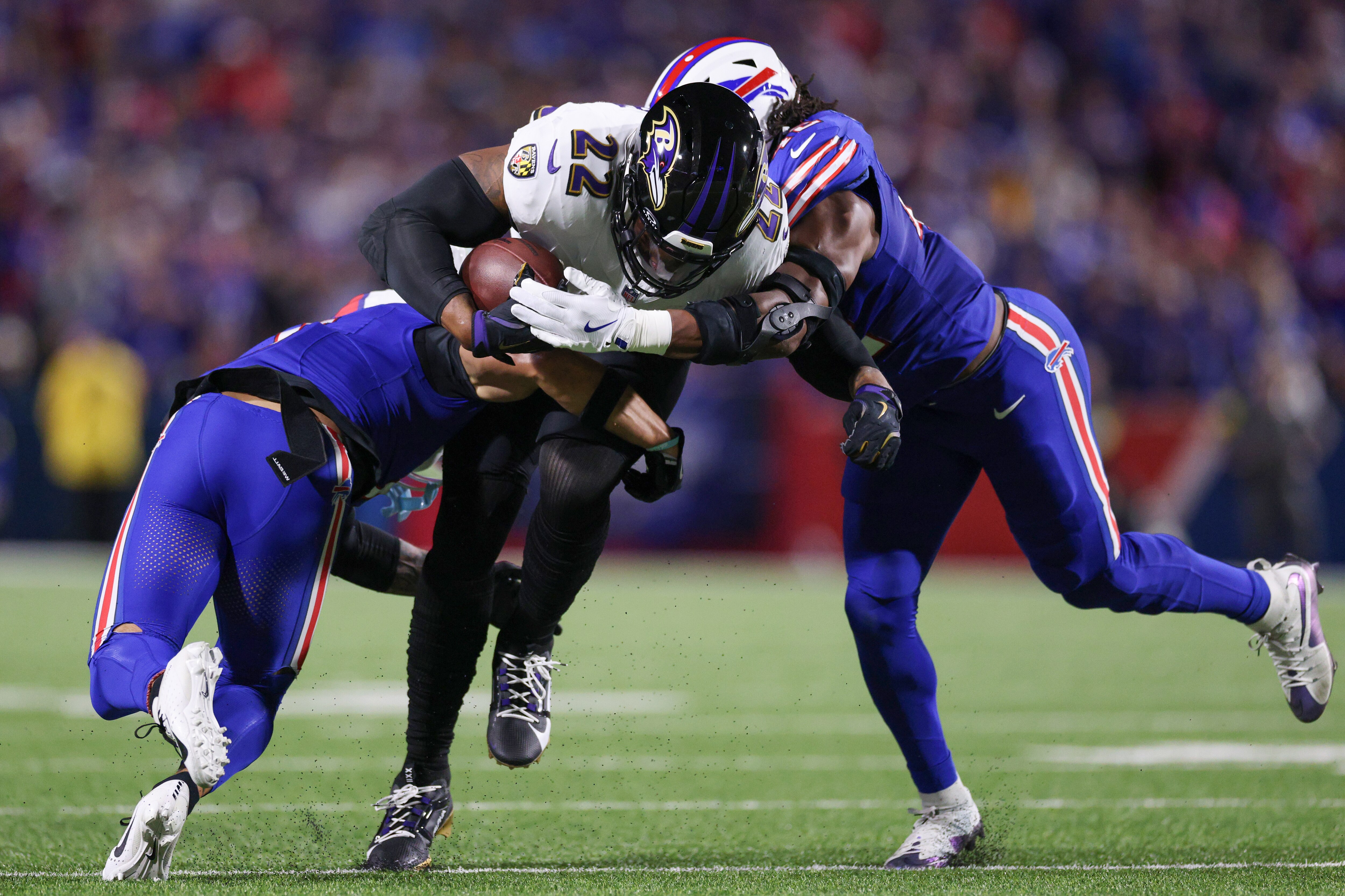 Derrick Henry of the Ravens did not rise to the bait when  Browns safety Grant Delpit said the running back is not hard to tackle.