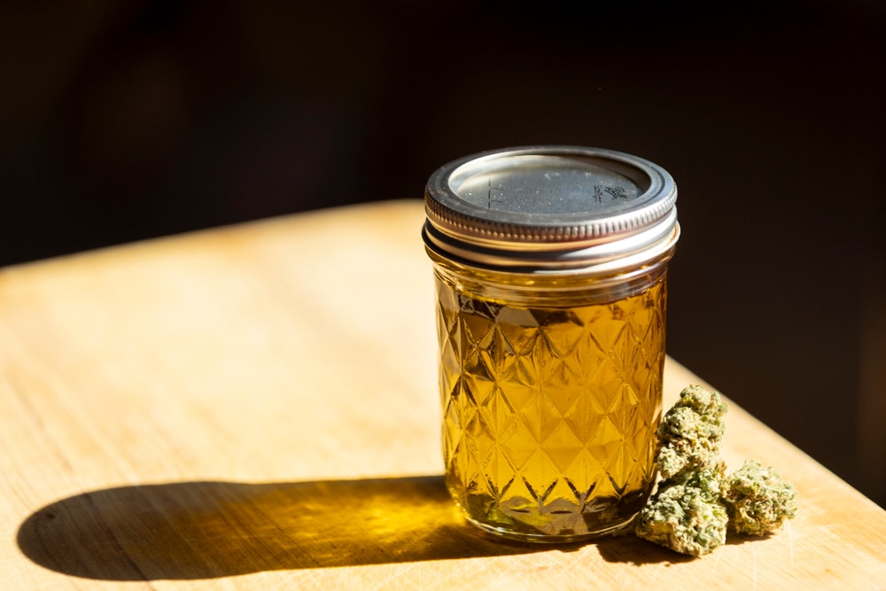 A cannabis-infused olive oil can be added to a meal, dessert or drink.
