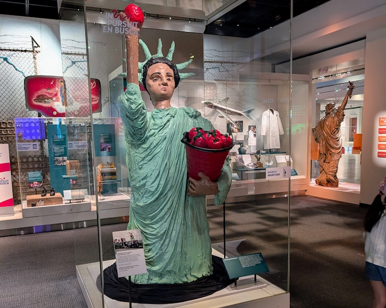 Artist Kat Rodriguez’s created the 13-foot papier-mâché “Immokalee Statue of Liberty” in 2000 as a symbol of agricultural workers.
