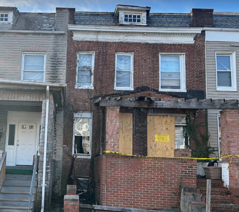 Baltimore City Fire Department responded to 3628 Cottage Avenue at 6:47 p.m. Dec. 19, 2025 to find the back of the home had collapsed.