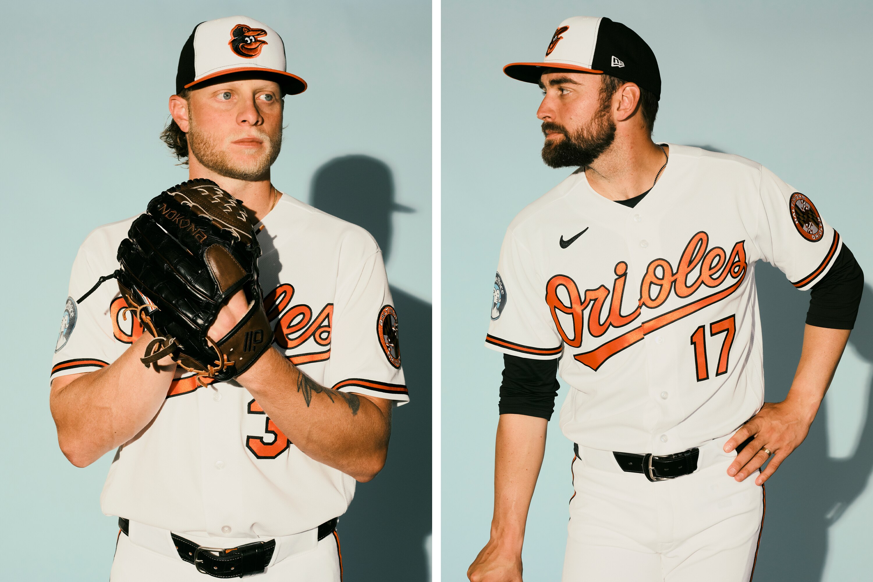 Shane Baz, left, and Colton Cowser.