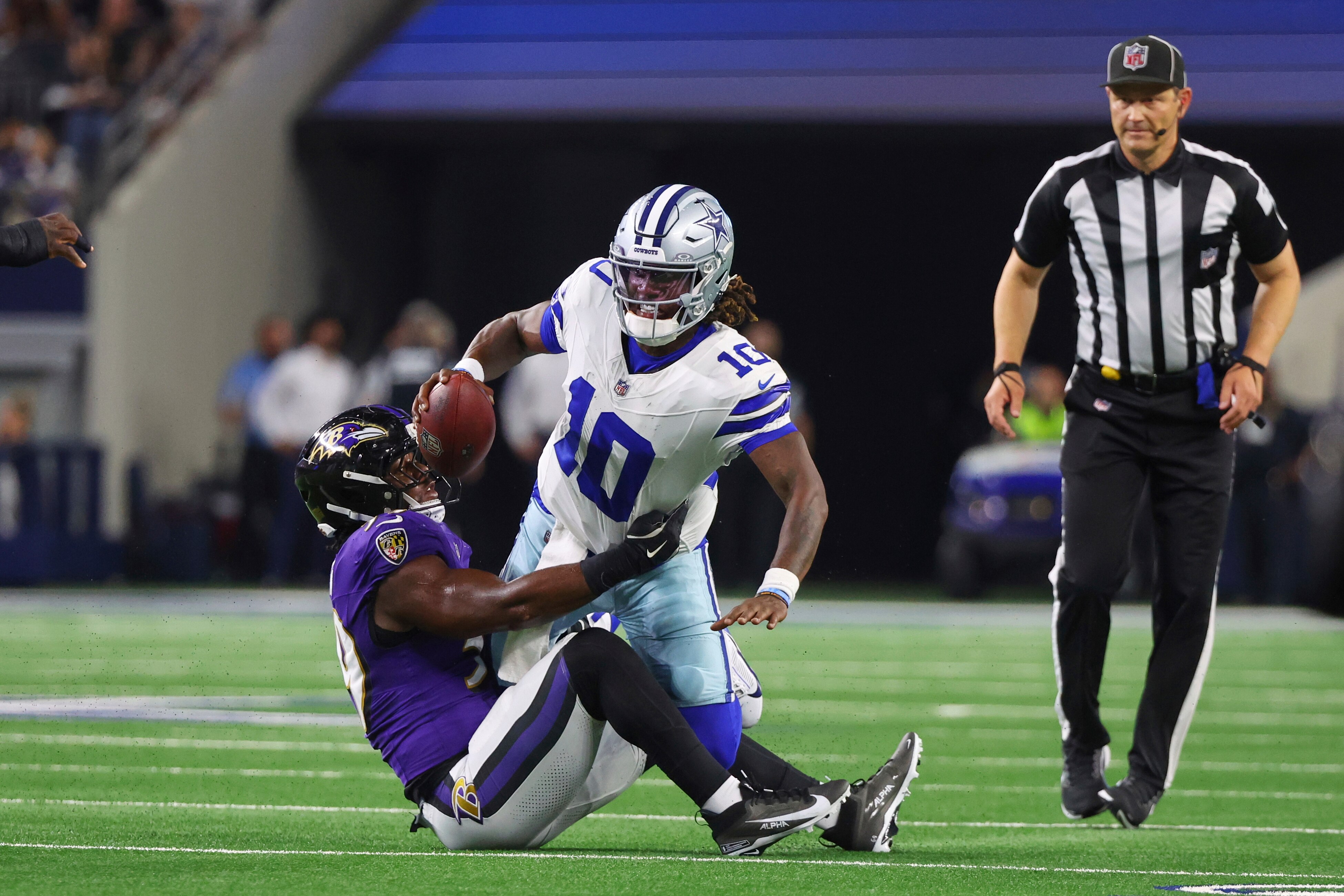 Malik Hamm may not find a roster spot on a deep Ravens team, but the Baltimore native impressed against Dallas. 