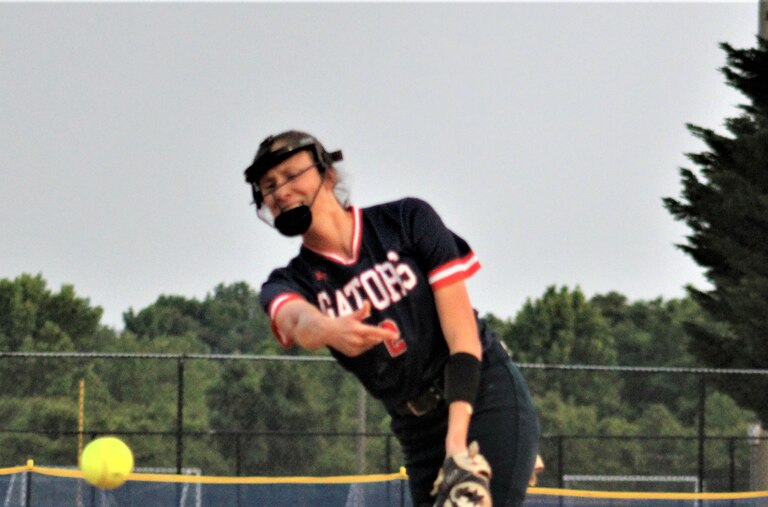 Maggie Frisvold was again domimant for Reservoir softball Tuesday evening. The UMBC recruit pitched a three-hitter and struck out 12 as the top-ranked Gators advanced to the Class 3A state title game with a 4-0 victory over Southern Maryland's Huntingtown in a state semifinal match at Bachmann Park in Glen Burnie.