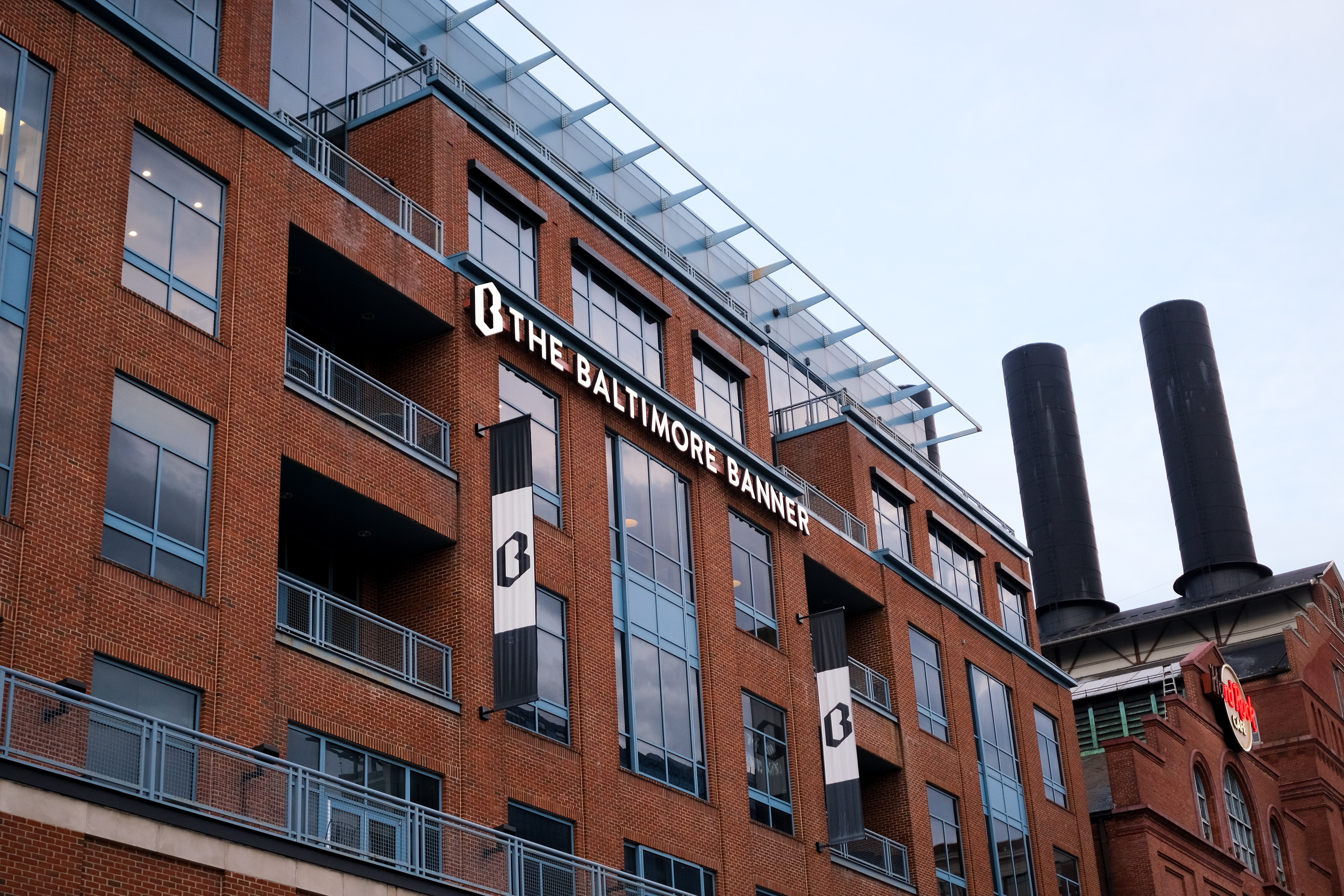 The Baltimore Banner office in Baltimore's Inner Harbor.