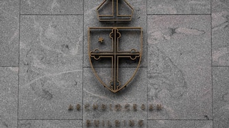 The exterior of the Archdiocese of Baltimore building as seen on Monday, March 13.