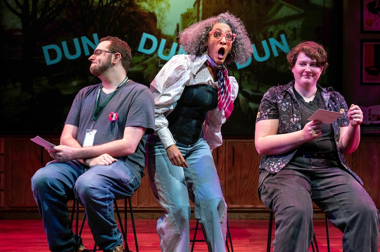 Though technically a one-woman show, Carla Hall invites audience members onstage to play some characters from throughout her life.