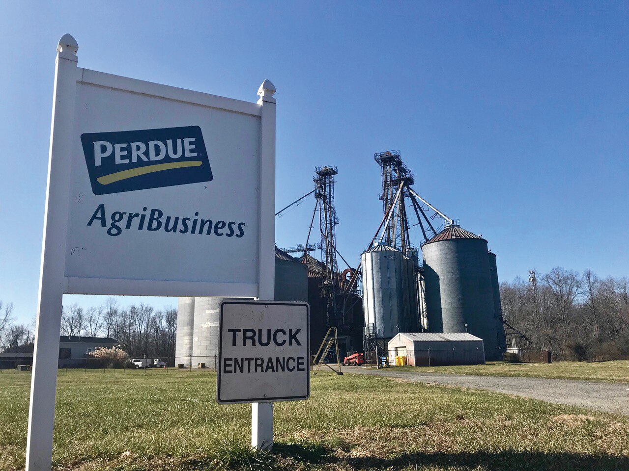 The former Perdue AgriBusiness grain elevator in Lothian is now owned by Anne Arundel County. It opened Friday, Oct. 13, 2023.