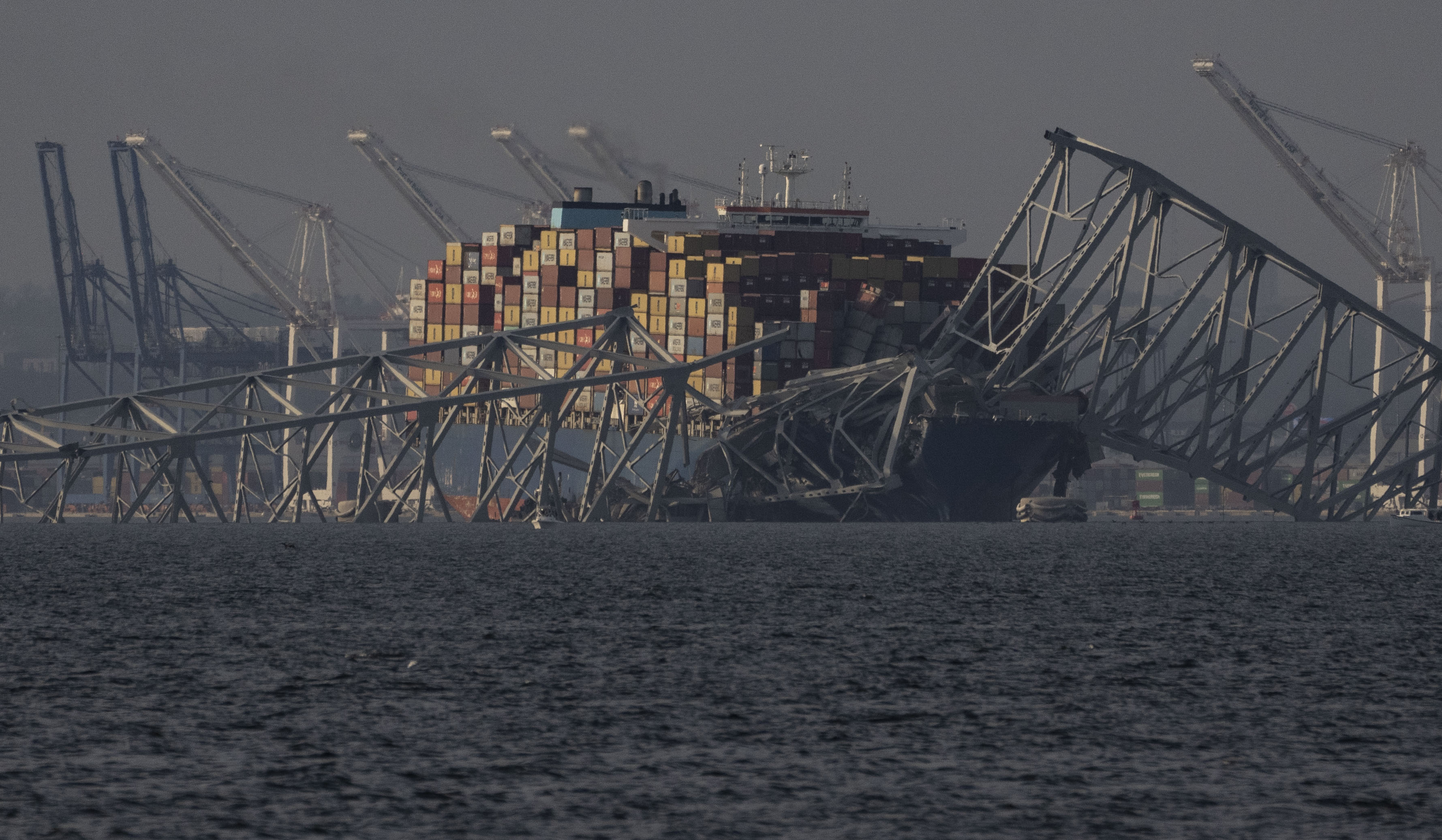 Sen. Chris Van Hollen said Maryland would be eligible for emergency relief aid for the reconstruction of the Key Bridge.