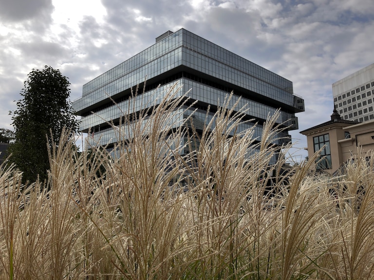 STAMFORD, CONNECTICUT - SEPTEMBER 16: The headquarters of Purdue Pharma is shown on September 16, 2019 in Stamford, Connecticut. The pharmaceutical company makes OxyContin, the opioid often cited as starting the opioid crisis.