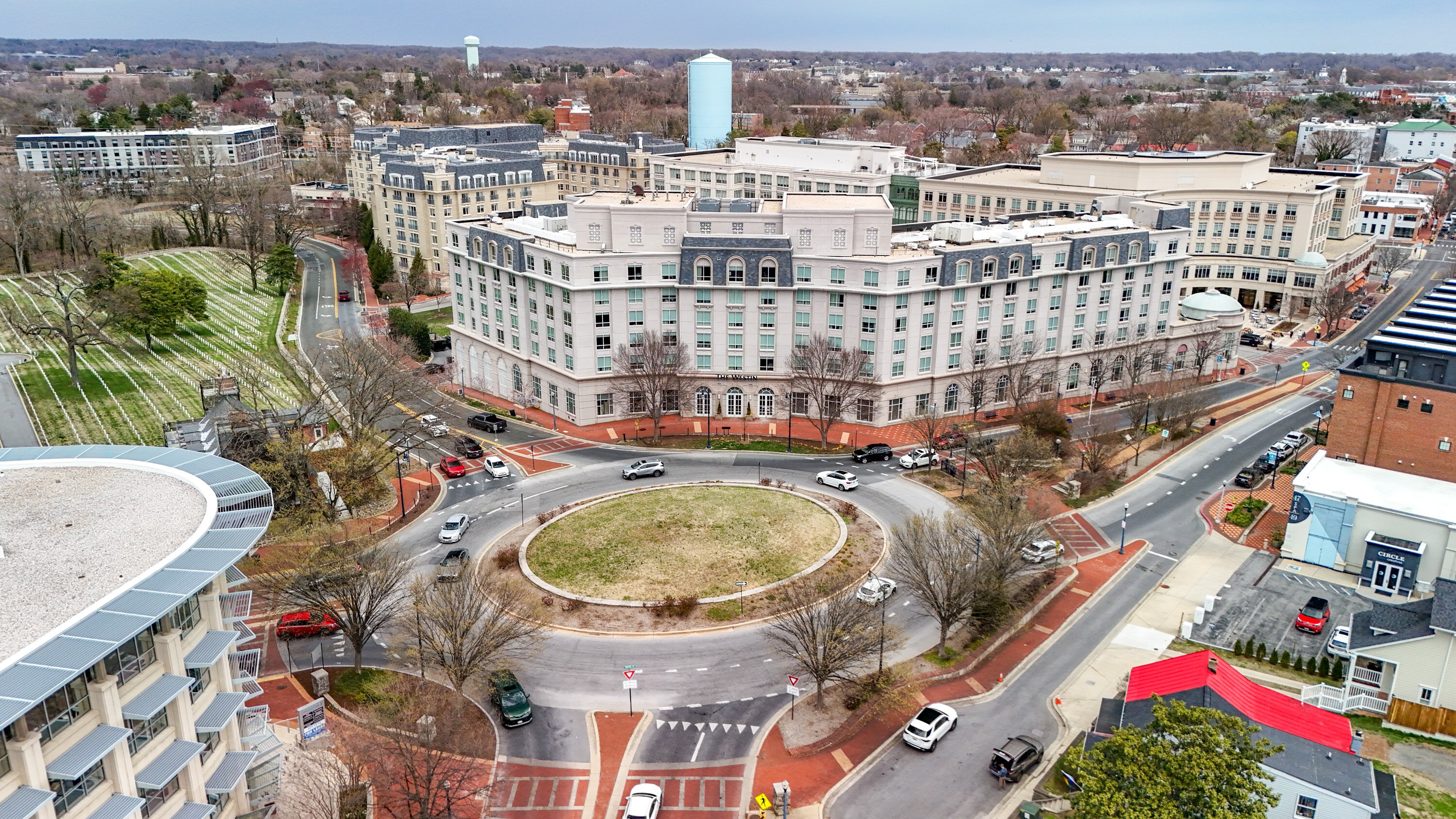 Westgate Circle is the boundary for downtown Annapolis, where West Street, Taylor Avenue and Spa Road intersect.